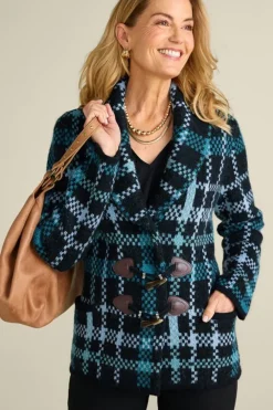 Alpine Plaid Sweater Coat