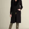 Amalie Faux Fur Collar Ribbed Cardigan