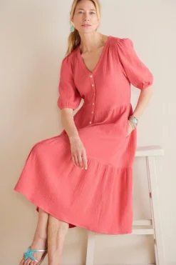 Arielle Gauze Midi Dress