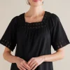 Brianna Crochet Knit Tee