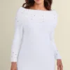 Christina Embellished Cowl Neck Sweater Tunic