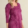 Clarette Jacquard 3/4 Sleeve Tunic