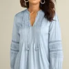 Connie Lace Trim Crepe Top
