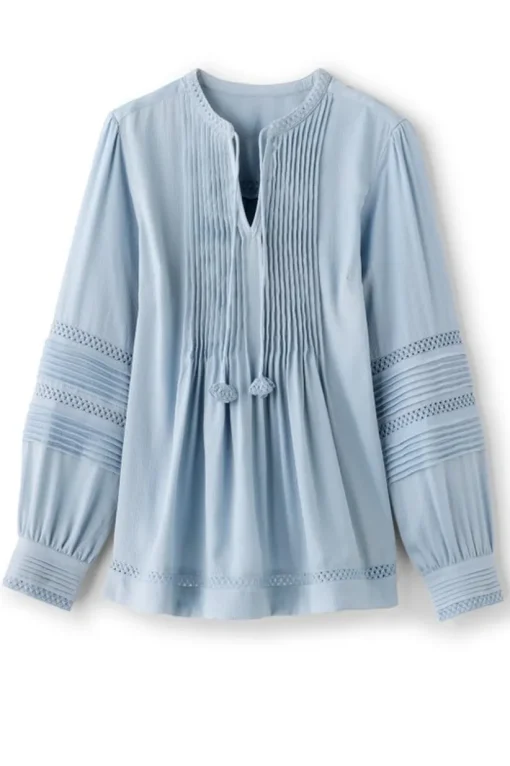 Connie Lace Trim Crepe Top