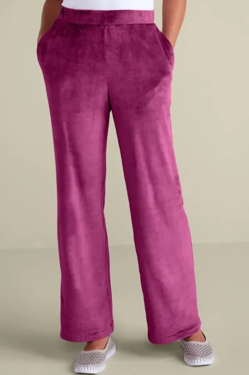 Dixie Velour Wide Leg Pants