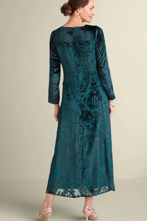 Emaline Velvet Burnout Maxi Dress