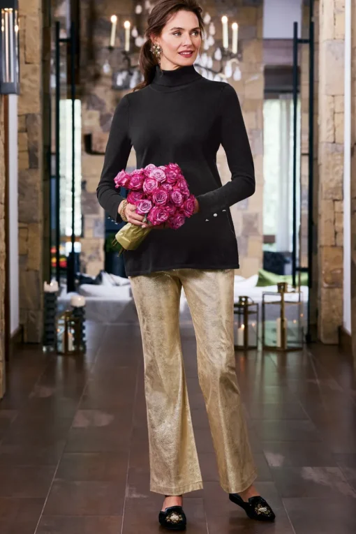 Faux Suede Bootcut Pants