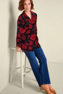 Icon Silk Velvet Poets Tunic Shirt