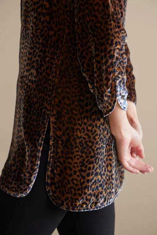 Icon Silk Velvet Poets Tunic Shirt