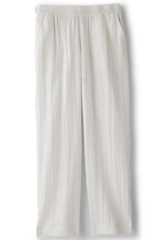 Khulani Straight Leg Gauze Crop Pants