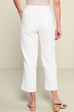 Khulani Straight Leg Gauze Crop Pants