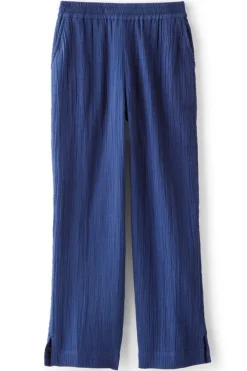 Khulani Straight Leg Gauze Crop Pants