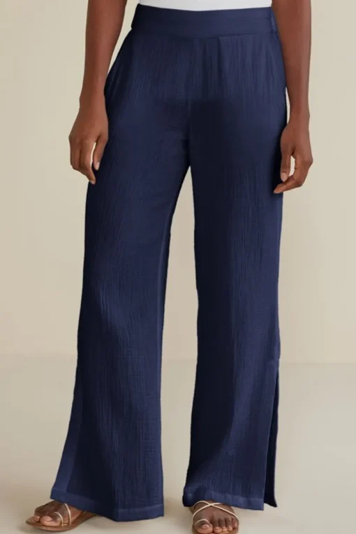 Khulani Wide Leg Gauze Pants