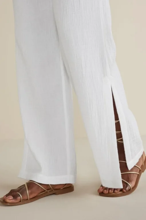 Khulani Wide Leg Gauze Pants