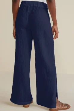 Khulani Wide Leg Gauze Pants