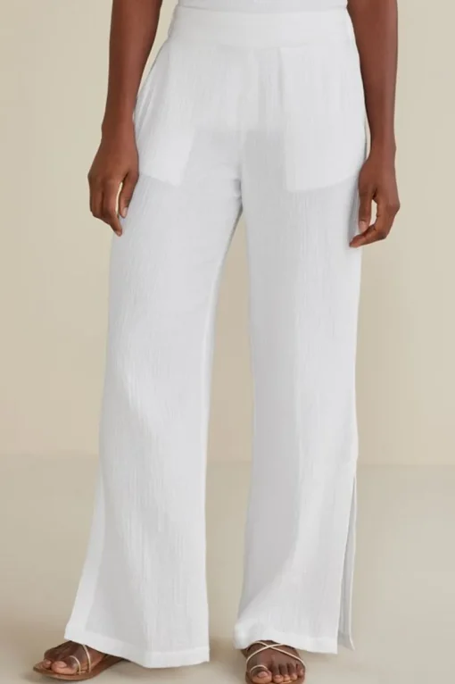 Khulani Wide Leg Gauze Pants
