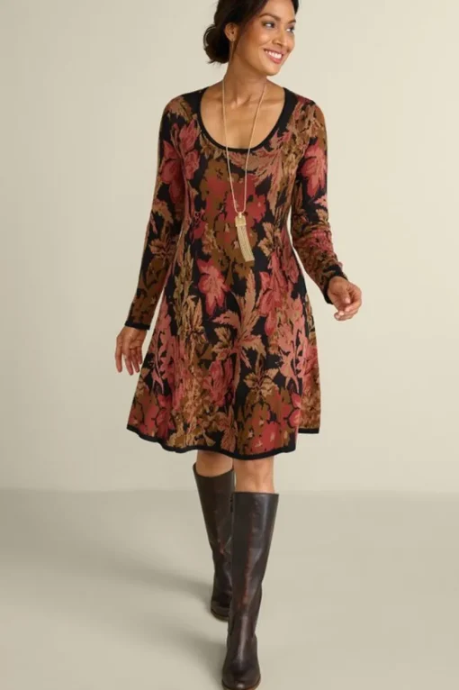 Nelia Jacquard Sweater Dress