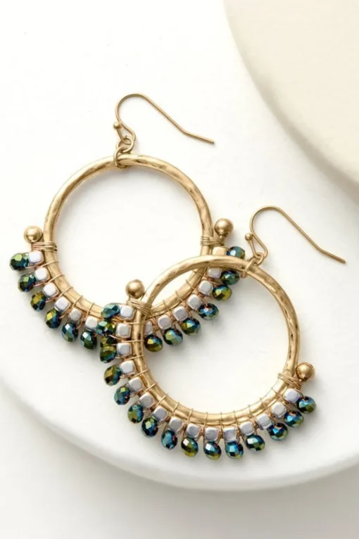 Phoebe Beads Hoop Earrings