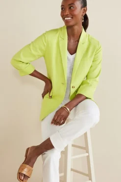 Portofino Linen Blend Boyfriend Blazer
