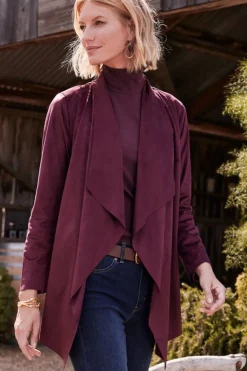 Shape Drape Faux Suede Jacket