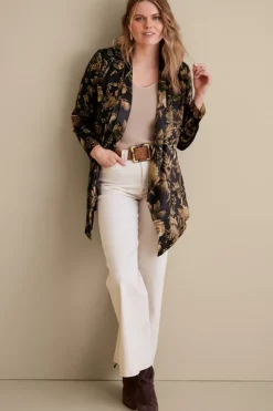 Shape Drape Faux Suede Jacket