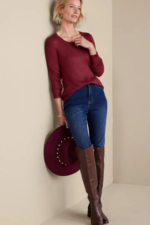 Soft Essential Ribbed Pullover Sweater