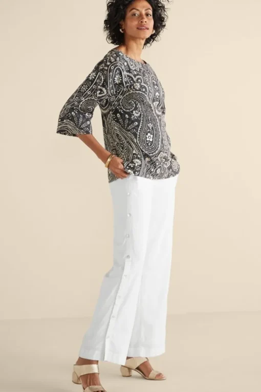 Sonoma Linen Blend Wide Leg Pants