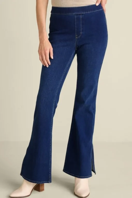 Ultimate Denim Slit Hem Flare Jeans